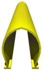 Frank Door 1114-03 Walk-In Sliding Door Yellow Reversing Edge Gasket — Per Foot