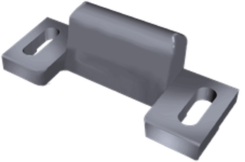 Frank Door 3000-03F Walk-In Sliding Door Leading Edge Hook Snubber (Flat)