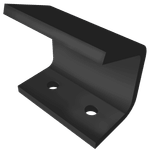 Frank Door 3006-09 Walk-In Sliding Door Leading Edge Hook Powder Coated Steel