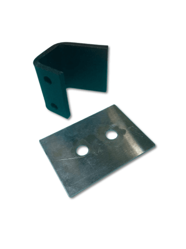 Frank Door 3006-09RS Walk-In Sliding Door Leading Edge Hook Retrofit (Stainless Steel Plate)