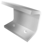 Frank Door 3010-11 Walk-In Sliding Door Leading Edge Hook Stainless Steel