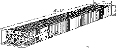 Randell RF COI135 evaporator coil technical drawing with finned dimensions