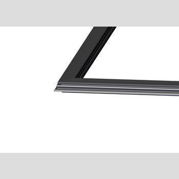 True 203542 black refrigeration door gasket showing corner and sealing profile