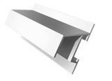 Walk-In Sliding Door Wall Guide Rail (Right Slide) — Per Foot