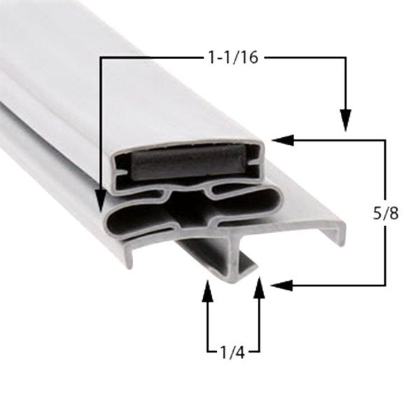Beverage-Air 703-963D-05 snap-in magnetic door gasket for commercial refrigeration equipment