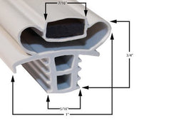 Delfield Push - In Magnetic Gasket (Gray) — Cooler/Freezer Door Seal | 3 - or 4 - Sided | Custom Sizes In Stock (PD - 145)