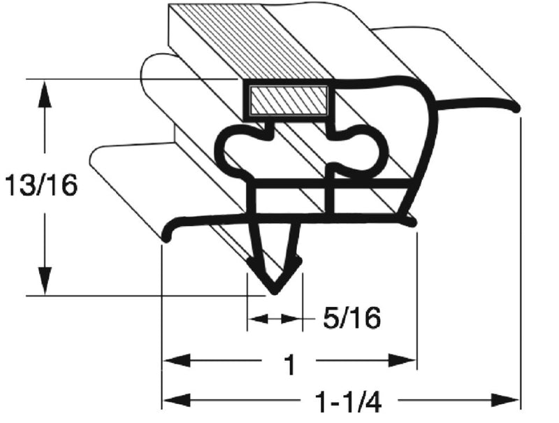 Everest commercial refrigeration magnetic door and drawer gasket replacement profile
