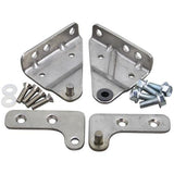 Glastender hinge assembly set with top and bottom hinges