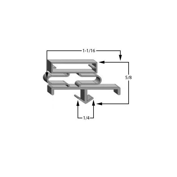 Glastender magnetic snap-in door gasket for compatible commercial refrigeration equipment