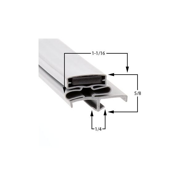 Glastender magnetic snap-in door gasket for compatible commercial refrigeration equipment