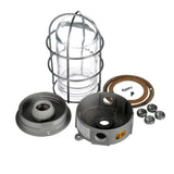 Globe Light Fixture – Complete Assembly | Vapor Proof Fixture with Glass Globe & Wire Guard | Commercial Cooler & Freezer Lighting