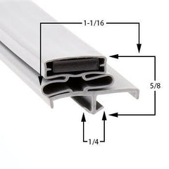 Hoshizaki PD-714-312 dart mounted magnetic door gasket for commercial refrigeration equipment