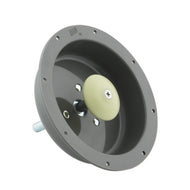 KASON Push Rod with Wide Recessed Cup – 7 - 3/16" Cup, Glow Knob, Inside Safety Release for 4" Doors