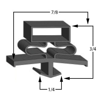 Perlick 62085-1 snap-in magnetic door gasket