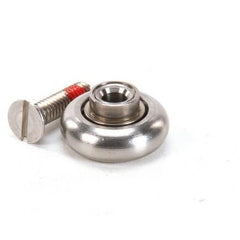 Stainless Steel Drawer Roller – 1 - 1/16" Diameter | Includes 1/4 x 20 Flat Head Screw | Continental, Delfield, Beverage - Air OEM Replacement