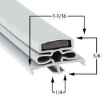 Traulsen SER-09502-00 snap-in magnetic door gasket with centered magnet