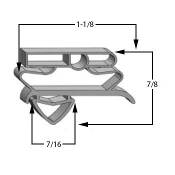 True Magnetic Snap - In Gasket — Cooler & Freezer Door | 4 - Sided | Custom Sizes (PD - 122) | Fits Model STM2F2S