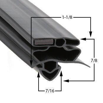 True Magnetic Snap - In Gasket — Cooler & Freezer Door | 4 - Sided | Custom Sizes (PD - 122) | Fits Model STM2F2S