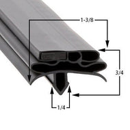 TRUE New Style Snap - In Magnetic Door Gasket — Cooler & Freezer Door Seal | 3 or 4 - Sided | Custom Sizes Available (PD - 124)