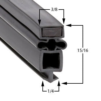 True Push - In Magnetic Gasket — Cooler & Freezer Door | 3 or 4 - Sided | Custom Sizes Available (PD - 125)