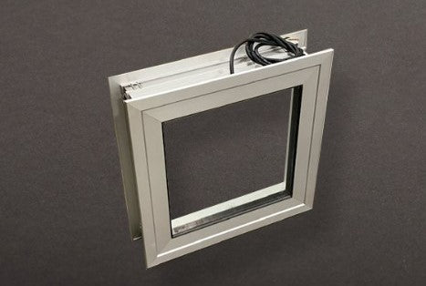 Walk - In Cooler & Freezer Heated Window – Triple Pane, 120V/60Hz, Brushed Aluminum Frame
