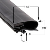 zero zone black magnetic door gasket dart mount OEM replacement for cooler and freezer doors