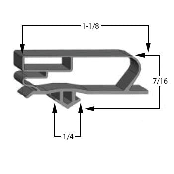 zero zone dart mount magnetic gasket black OEM door seal for commercial refrigeration